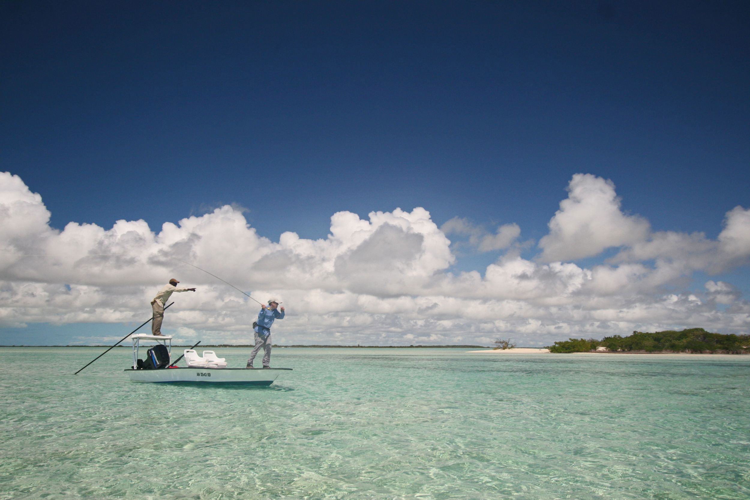 A perfect day to pole along ideal bonefish habitat.